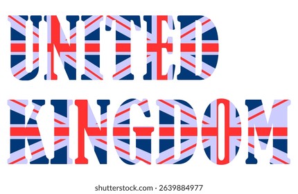 Emblem banner state United Kingdom  flag national symbol vector illustration isolated. Patriotic sign of state in Europe. Travel and trip Britain souvenir UK sticker for tourists. T shirt print.