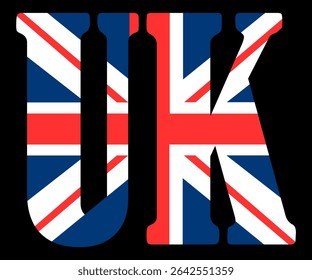 Emblem banner state United Kingdom  flag national symbol vector illustration isolated. Patriotic sign of state in Europe. Travel and trip Britain souvenir UK sticker for tourists. T shirt print.