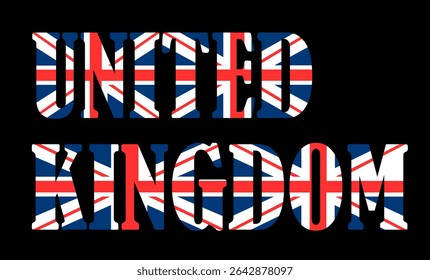 Emblem banner state United Kingdom  flag national symbol vector illustration isolated. Patriotic sign of state in Europe. Travel and trip Britain souvenir UK sticker for tourists. T shirt print.