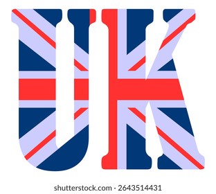 Emblem banner state United Kingdom  flag national symbol vector illustration isolated. Patriotic sign of state in Europe. Travel and trip Britain souvenir UK sticker for tourists. T shirt print.