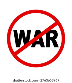 Emblem banner Stop War movement against tyranny, absolutism, despotism vector illustration isolated. Stop War badge sticker democratic idea for peace in word against conflicts. Democracy and harmony.