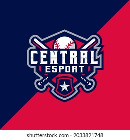 Emblem Baseball Esport And Sport Logo