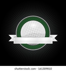 emblem for the baseball with ribbon for your text