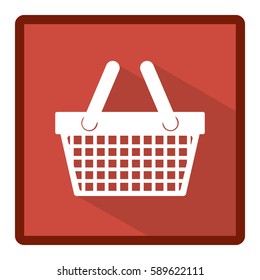 emblem basket shop icon, vector illustration design image