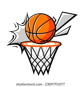Emblem with basketball symbols. Sport club label or emblem.