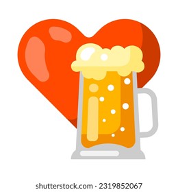 Emblem with beer objects. Beer festival or Oktoberfest.