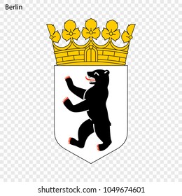Emblem of Berlin. City of Germany. Vector illustration