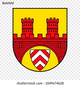 Emblem of Bielefeld. City of Germany. Vector illustration