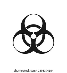 Emblem - Bio-hazard. Symmetric on a white background