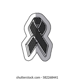 emblem black breast cancer icon, vector illustration