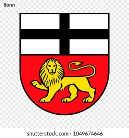 Emblem of Bonn. City of Germany. Vector illustration