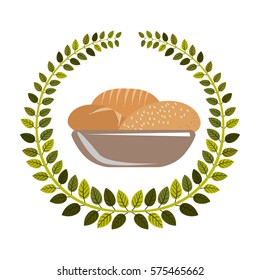 emblem breads symbol icon design, vector illustration