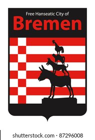 Emblem of Bremen, Germany. Useful for sticker or magnet