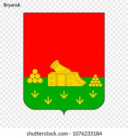 Emblem of Bryansk. City of Russia. Vector illustration