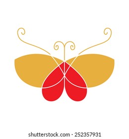 The emblem of a butterfly 
