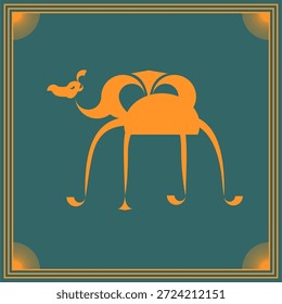Das Emblem ist ein Kamel. Stilisierung im Art Deco Stil.