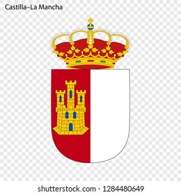 Emblem of Castilla-La Mancha, province of Spain. Vector illustration