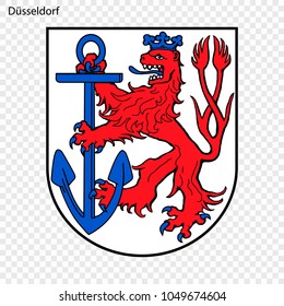 Emblem of Düsseldorf. City of Germany. Vector illustration