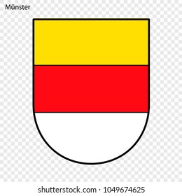 Emblem of Münster. City of Germany. Vector illustration