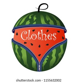 Emblem of clothes in the form of watermelon