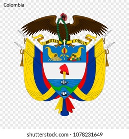 Emblem of Colombia. National Symbol