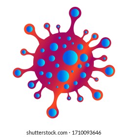 The emblem of the coronavirus. Vector illustration.