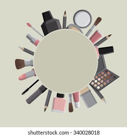 Emblem with a cosmetic products