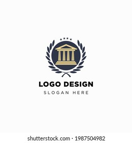 Emblem Court Logo Design Law Farm Stock Vector (Royalty Free ...