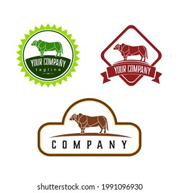 emblem cow sticker design for your company