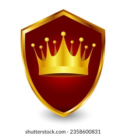 emblem crown gold light icon