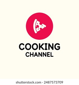 The emblem of the culinary channel. An image for the kitchen channel. A simple stylish illustration for cooking. A modern sign.