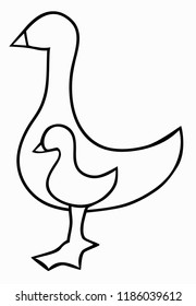 Emblem depicting poultry in places of its breeding. Either the protection of the place of birds' fowl in the reserves and National parks