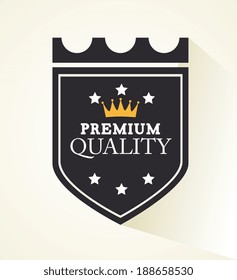 Emblem design over beige background, vector illustration