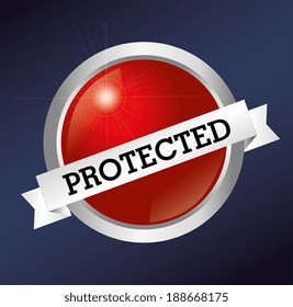 Emblem design over blue background, vector illustration