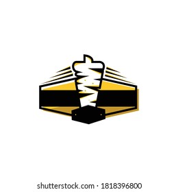 The emblem with a detailed and attractive kebab illustration can be used as an additional element for your design