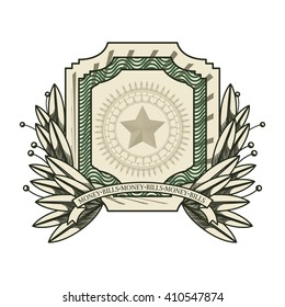 emblem dollar bill  design 