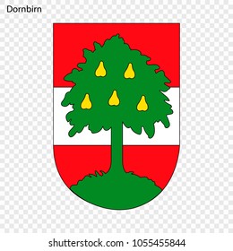 Emblem of Dornbirn. City of Austria. Vector illustration