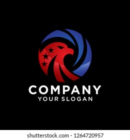 emblem eagle head logo template