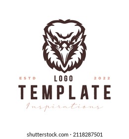 Emblem, Eagle logo template. elegant eagle animal, for label, stamp, tattoo template, esport logo.