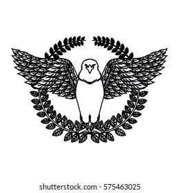 emblem eagle sign icon imge, vector illustration design