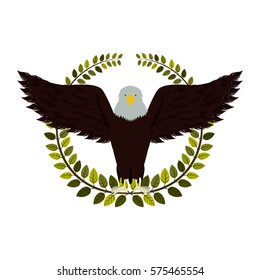 emblem eagle sign icon imge, vector illustration design