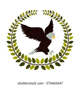 emblem eagle sign icon imge, vector illustration design
