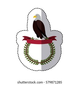 emblem eagle sign icon imge, vector illustration design