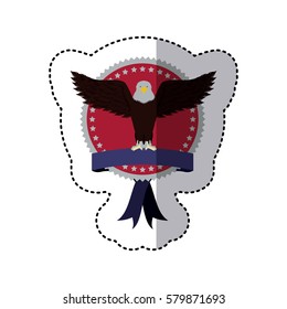 emblem eagle sign icon imge, vector illustration design