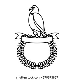 emblem eagle sign icon imge, vector illustration design