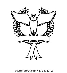 emblem eagle sign icon imge, vector illustration design