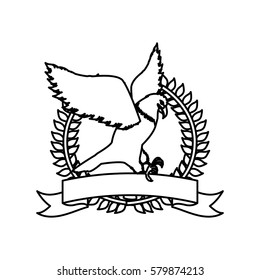 emblem eagle sign icon imge, vector illustration design