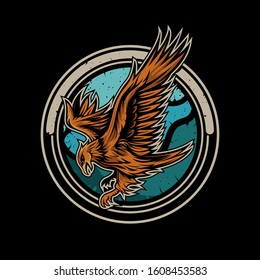 emblem of eagle vector illustration