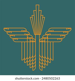 The emblem is editable lines in the Ardeco style
