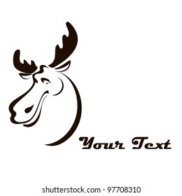 Emblem Elk with big antlers.